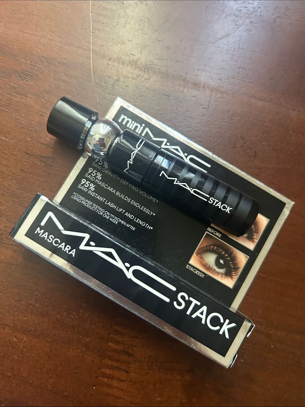 MAC Stack Mini Mascara — Black with Silver Accents